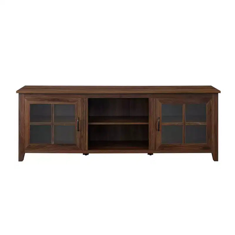 Glass Door Console TV Stand for TVs up to 80