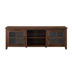 Glass Door Console TV Stand for TVs up to 80