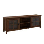 Glass Door Console TV Stand for TVs up to 80