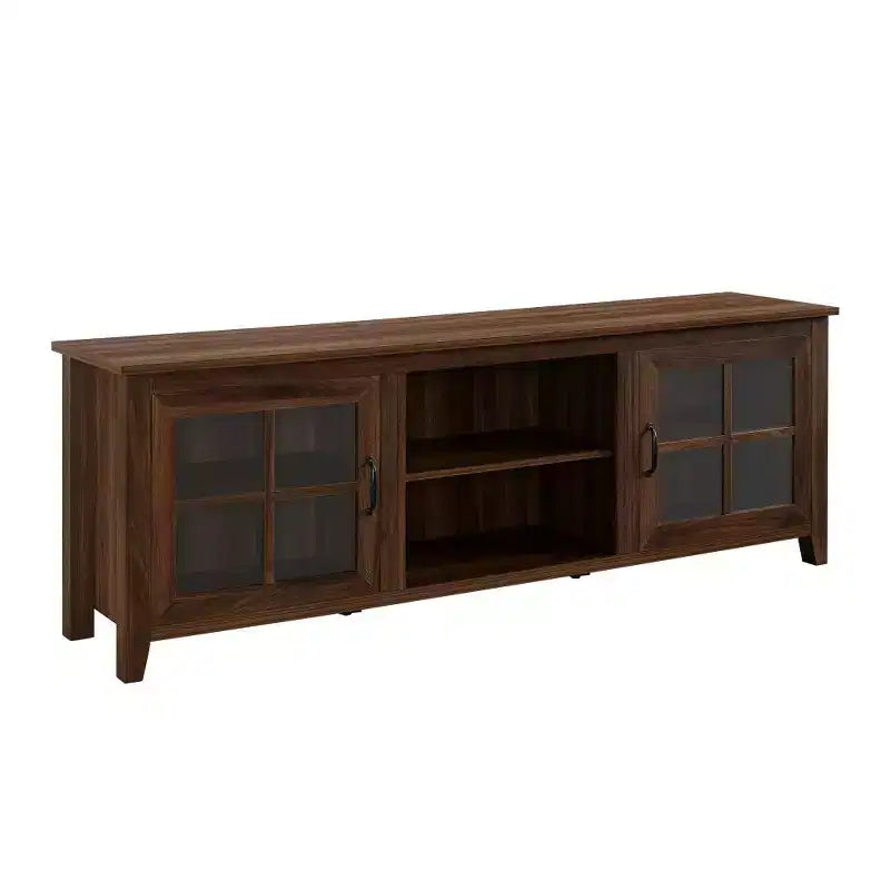 Glass Door Console TV Stand for TVs up to 80