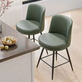 Karl Home Contemporary Bar Stool set of 2 Swivel Feature, PU Leather & Durable Quality