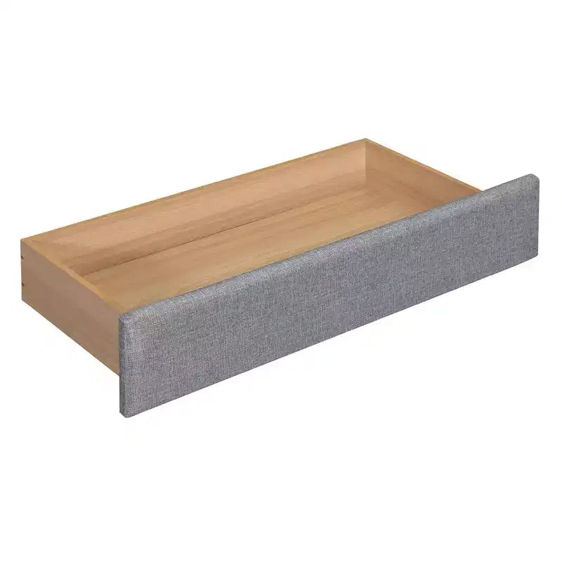 MAYEERTY Upholstered Platform Bed with Reading Lights, Storage Headboard & Trundle with Underbed Drawers